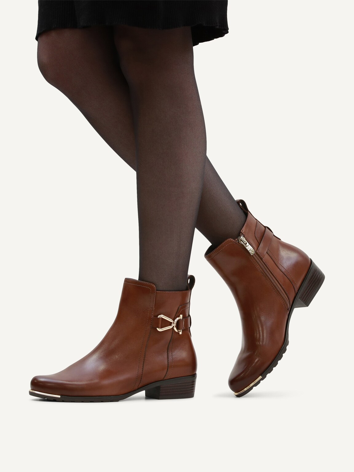 Caprice, Leather Bootie - brown COGNAC NAPPA, image 2 of 6