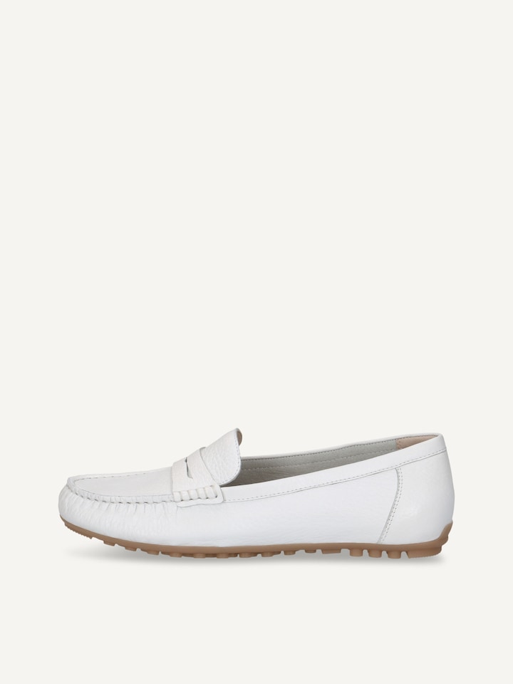 Caprice, Mocassin en cuir - blanc WHITE DEER