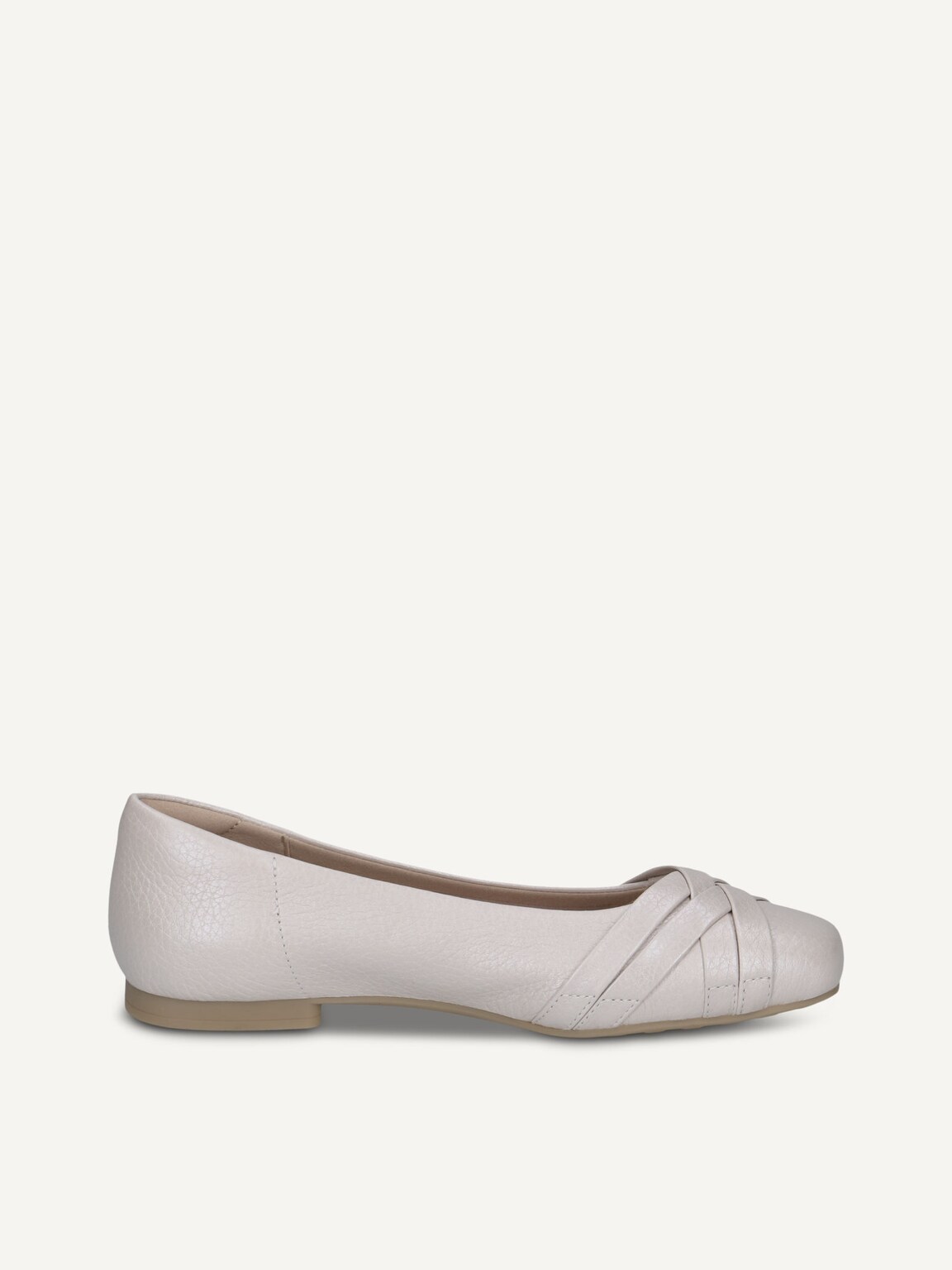 Caprice, Leather Ballerina - white PEARL PERL DEE, image 3 of 5