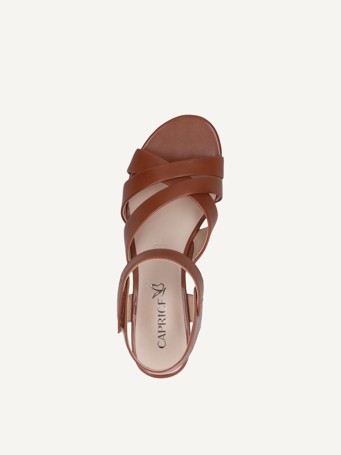 Caprice, Leather Heeled sandal - brown COGNAC NAPPA, image 5 of 5