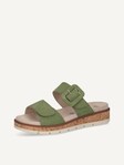 Not selected, Caprice, Leather Mule - green GREEN SUEDE