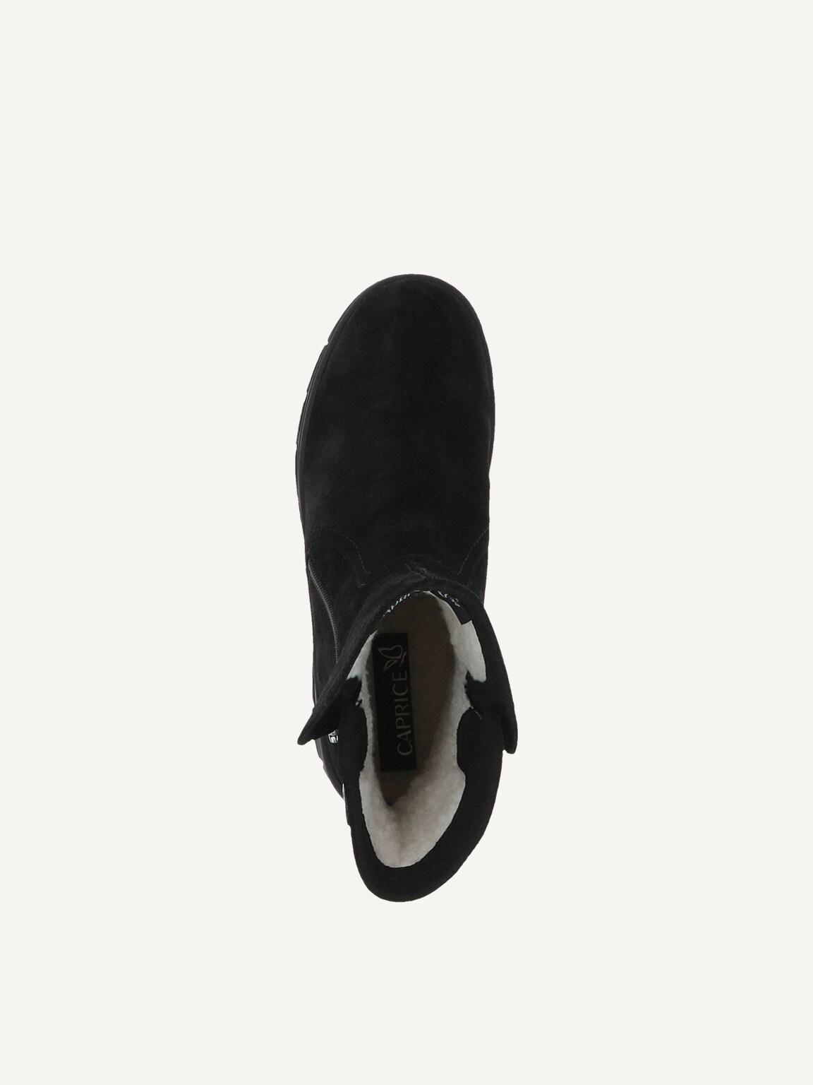 Caprice, Leather Bootie - black warm lining BLACK SUEDE, image 6 of 6