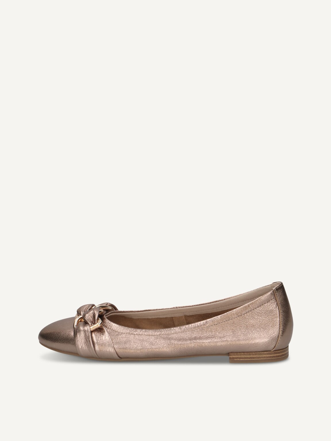 Caprice, Leather Ballerina - brown TAUPE METALLIC, image 2 of 5