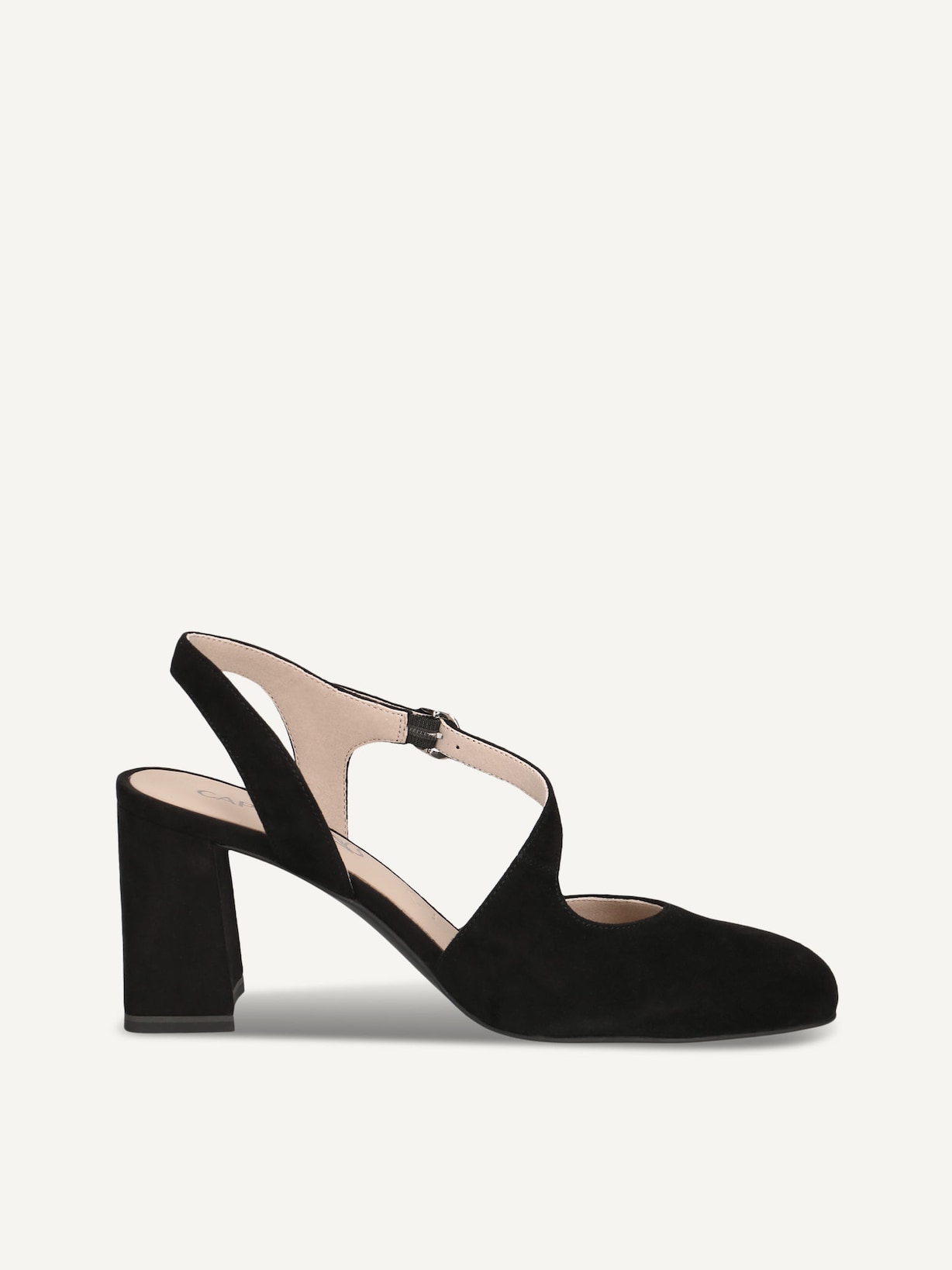 Caprice, Leather sling pumps - black BLACK SUEDE, image 4 of 6