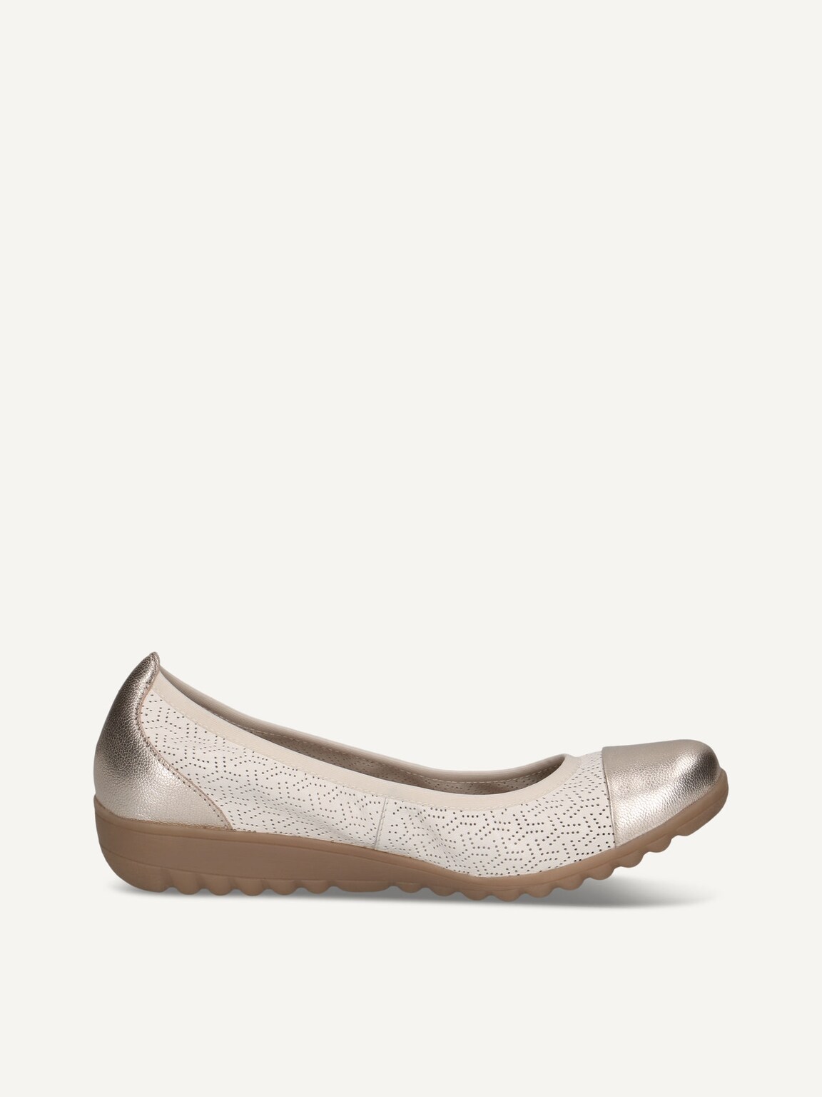 Caprice, Leather Ballerina - yellow VANILLA COMB, image 3 of 5