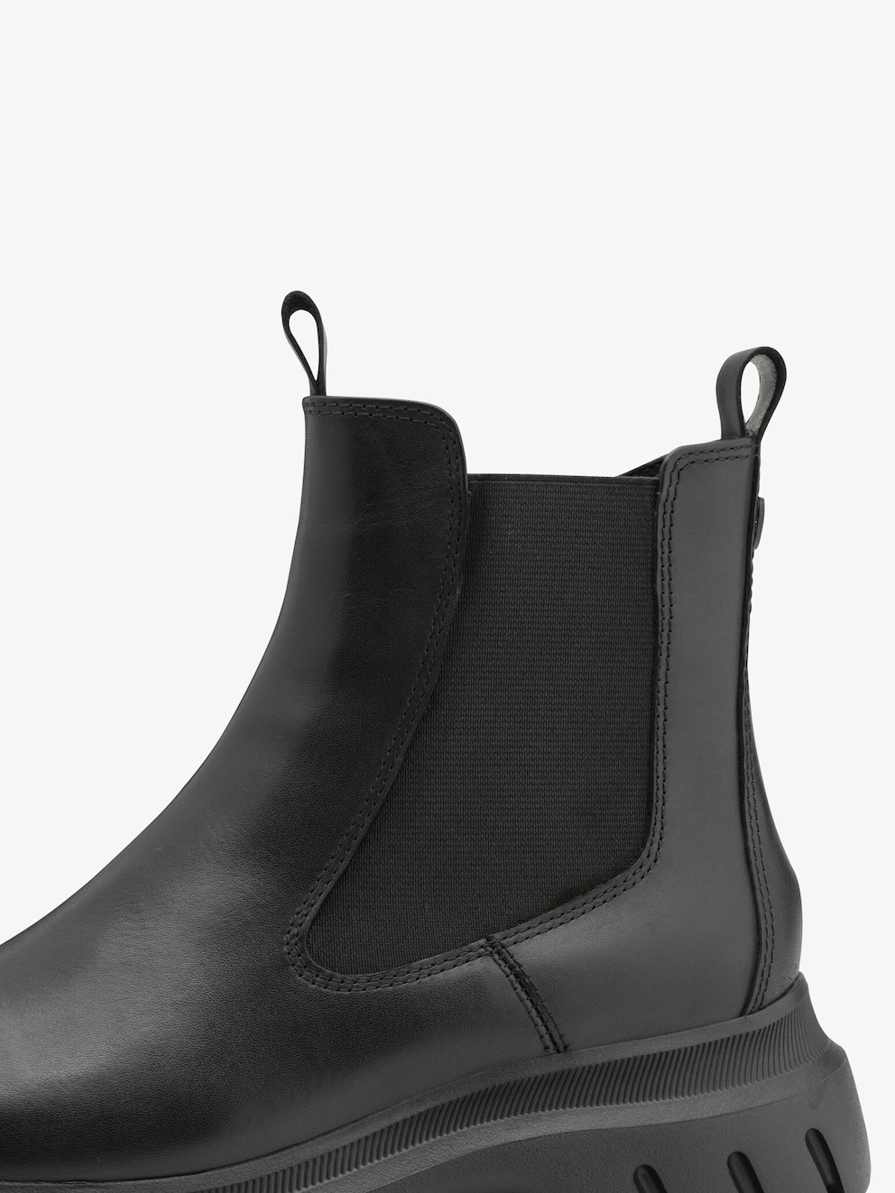Marco Tozzi, Leren Chelseaboot - zwart warme voering BLACK, afbeelding 4 van 6