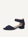 Not selected, Caprice, Leather Heeled sandal - blue OCEAN SUEDE