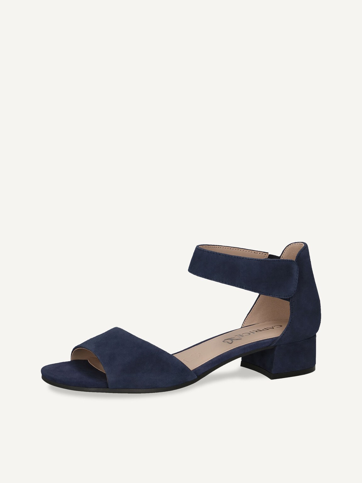 Caprice, Leather Heeled sandal - blue OCEAN SUEDE, image 1 of 5