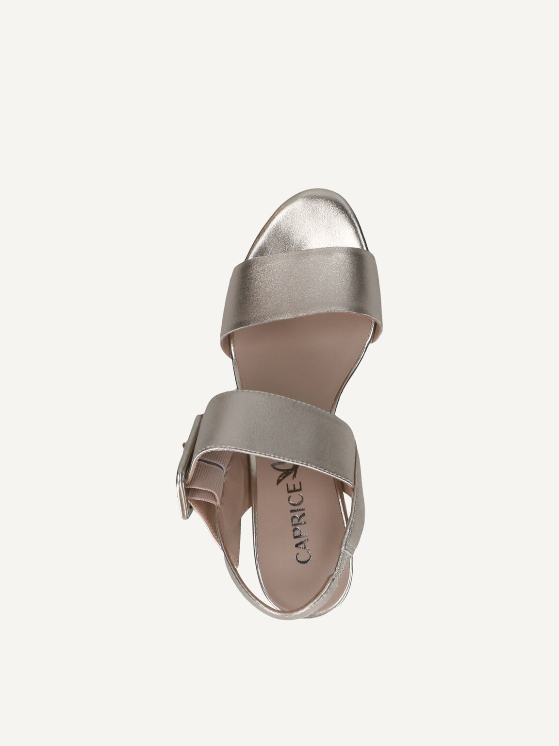 Caprice, Leather Heeled sandal - metallic LT.GOLD METAL., image 5 of 5