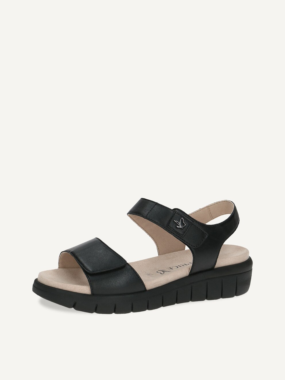 Caprice, Leather Sandal - black BLACK/BLK SOLE, image 1 of 6