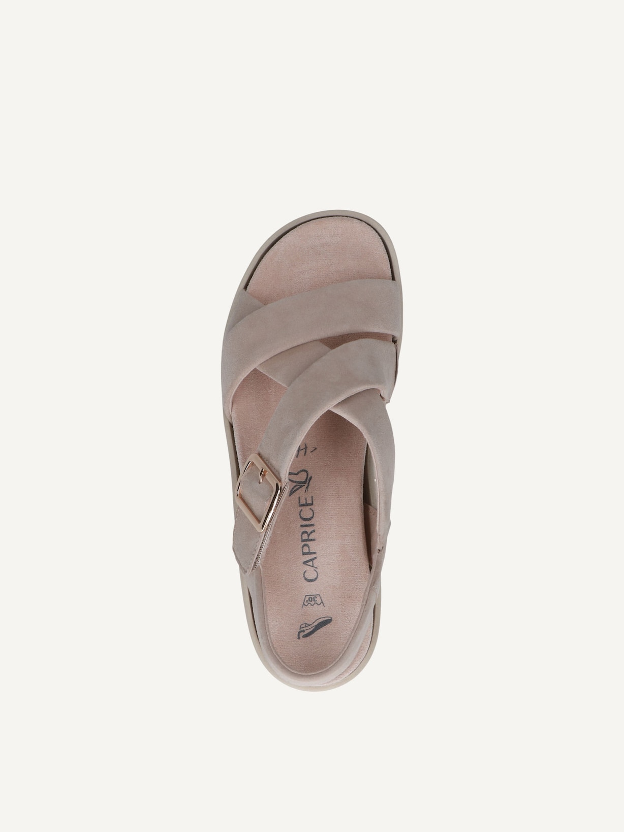 Caprice, Sandale en cuir - beige SAND SUEDE, image 4 sur 5