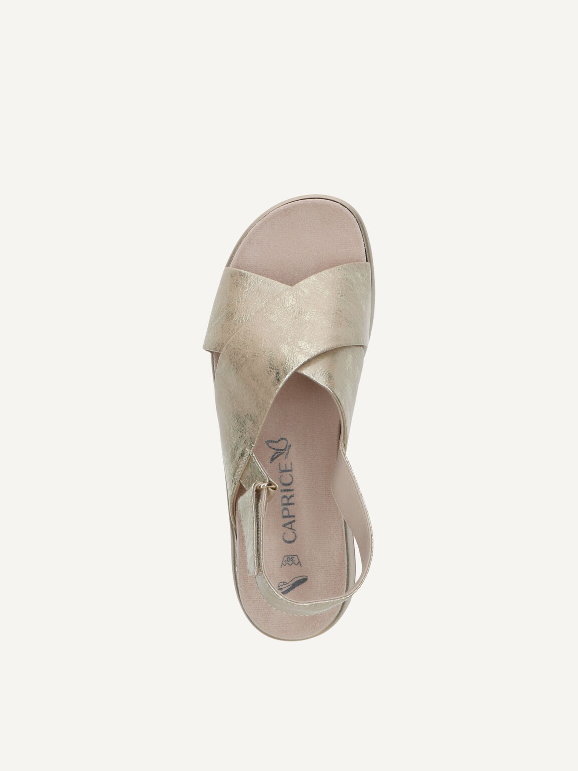 Caprice, Leather Sandal - metallic LT GOLD PATENT, image 5 of 5