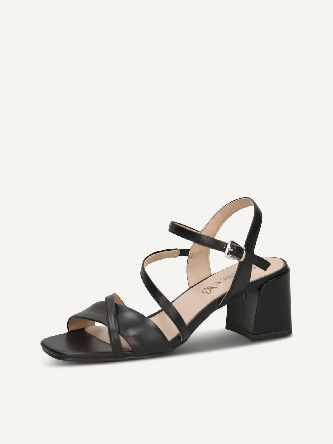 Caprice, Leather Heeled sandal - black BLACK NAPPA, image 1 of 5