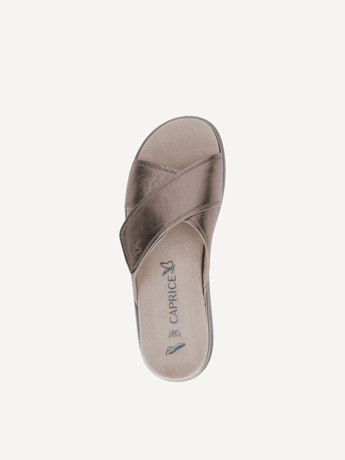 Caprice, Leather Mule - brown TAUPE METALLIC, image 6 of 6