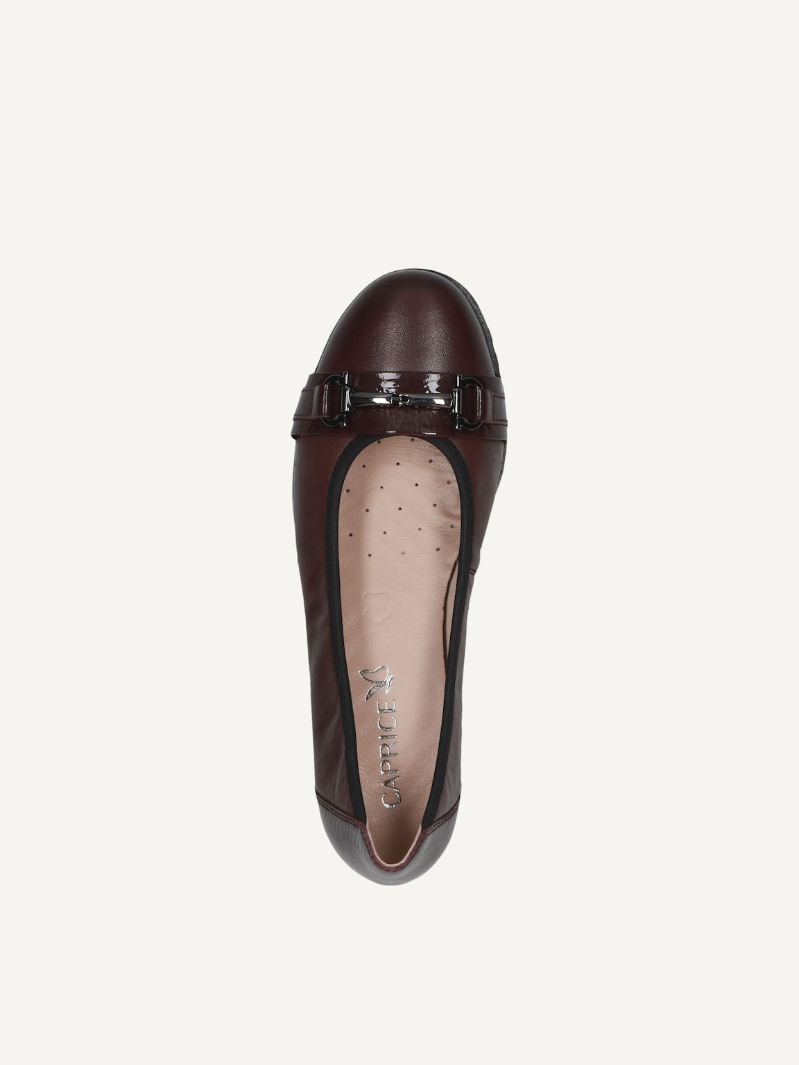 Caprice, Leather Ballerina - red BORDEAUX COMB, image 5 of 5