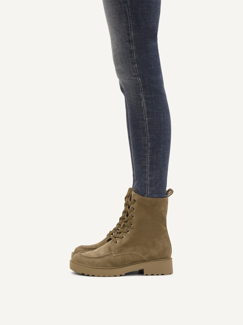 Caprice, Leather Bootie - beige DK TAUPE SUEDE, image 2 of 6