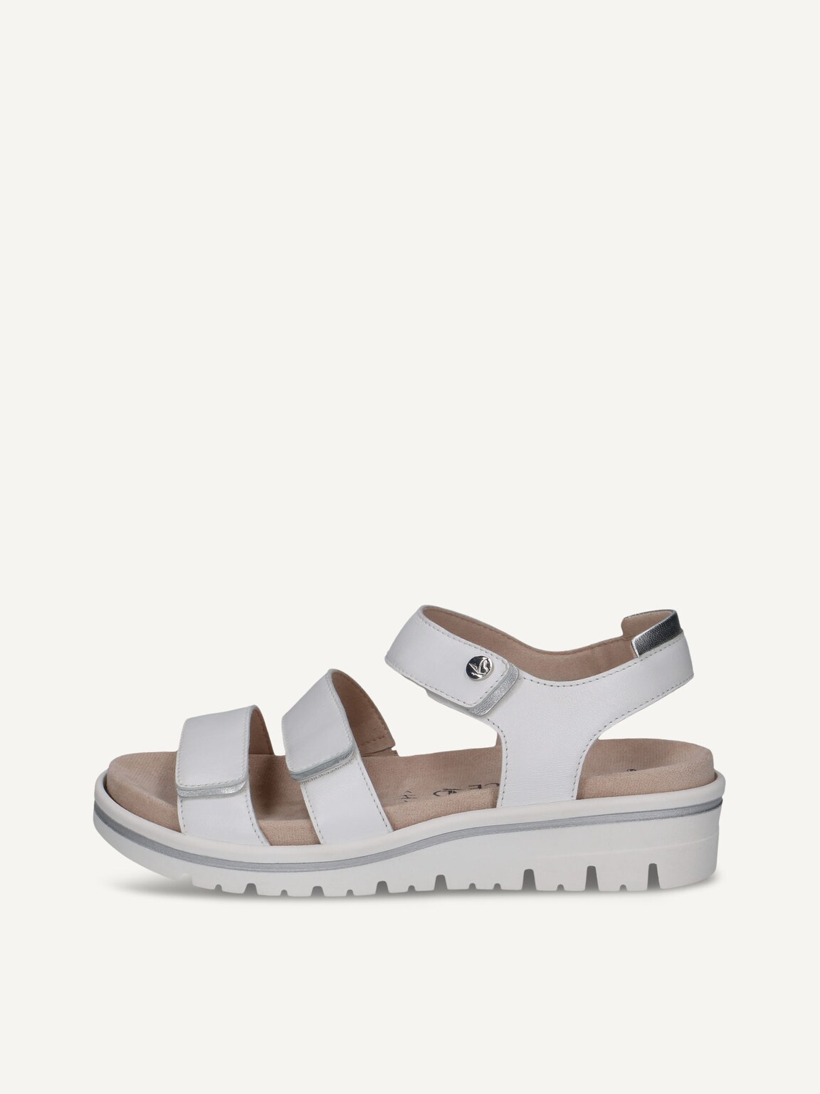 Caprice, Leather Sandal - white WHITE/SILVER, image 2 of 5
