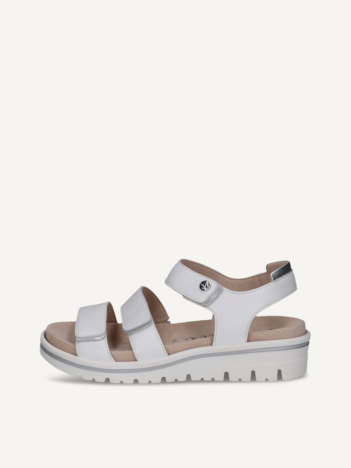 Caprice, Sandale en cuir - blanc WHITE/SILVER