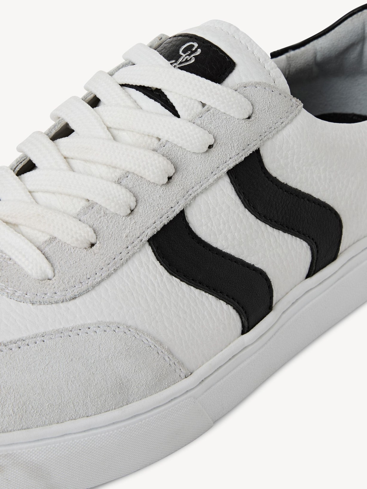 Marco Tozzi, Leren Sneaker - wit WHITE/BLACK, afbeelding 5 van 7