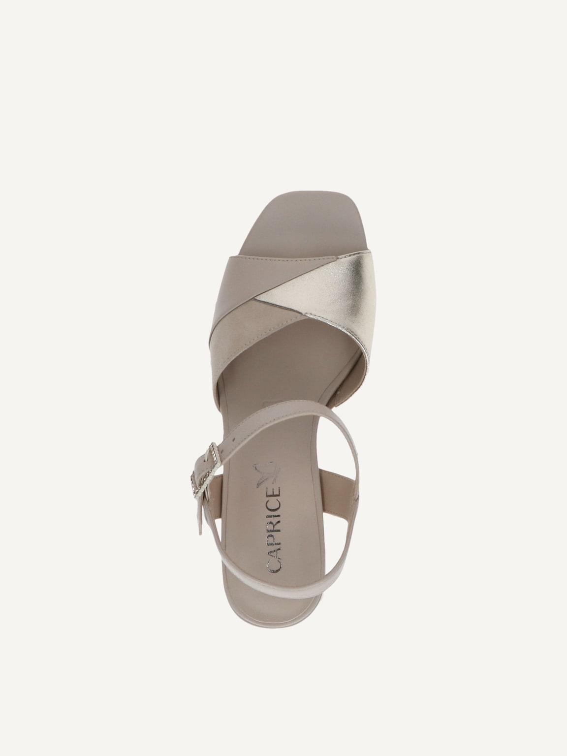 Caprice, Leather Heeled sandal - beige BEIGE COMB, image 6 of 6