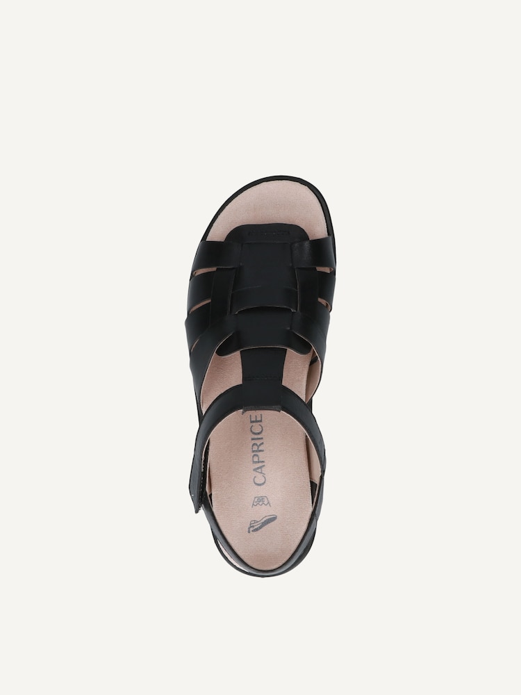 Caprice, Sandale en cuir - marron BLACK NAPPA, image 4 sur 5