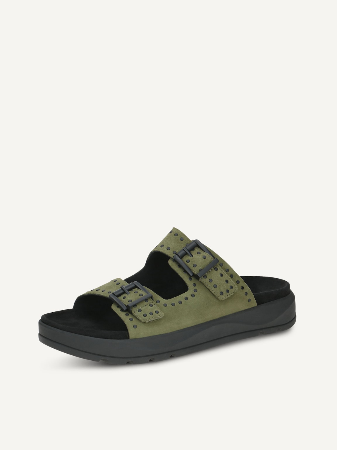 Caprice, Leather Mule - khaki KHAKI SUEDE, image 1 of 6