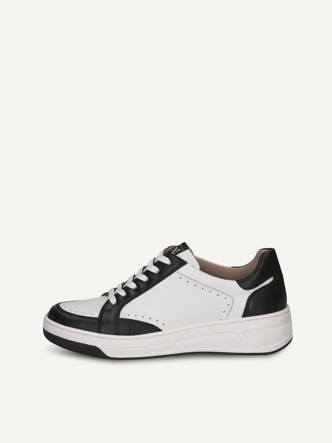 Caprice, Leather Sneaker - offwhite WHITE/BLACK, image 2 of 5