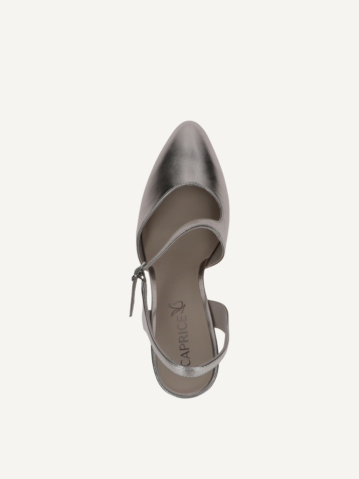 Caprice, Leather sling pumps - brown TAUPE METALLIC, image 5 of 5