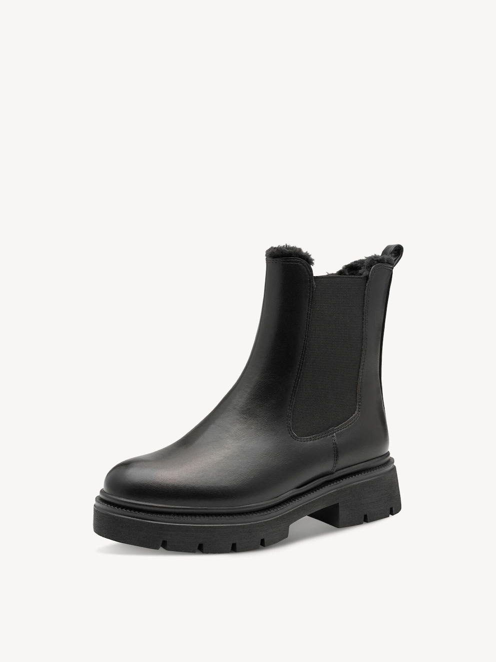 Marco Tozzi, Chelseaboot - zwart warme voering BLACK, afbeelding 1 van 7