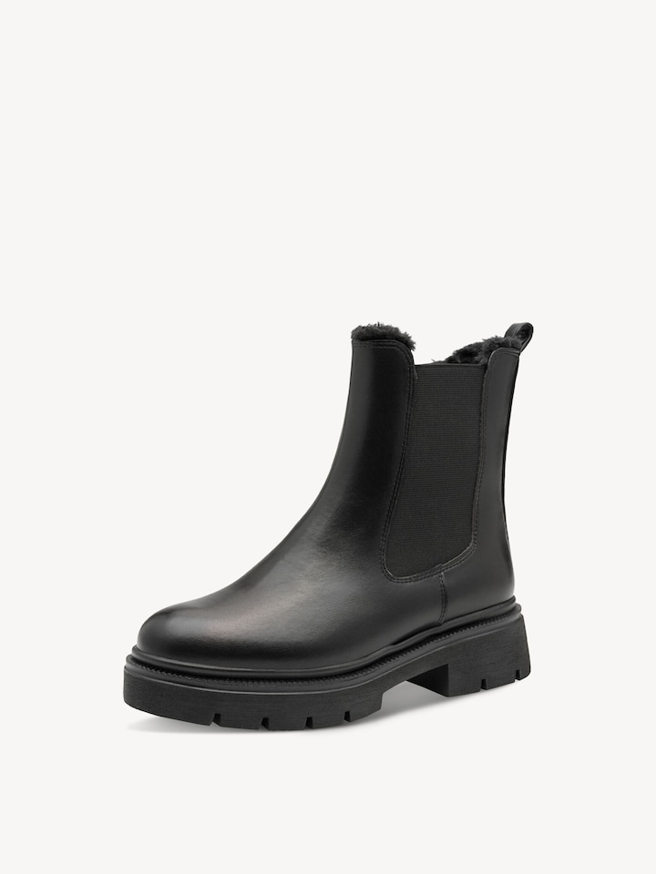 Marco Tozzi, Chelseaboot - zwart warme voering BLACK