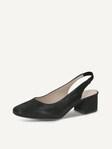 Not selected, Caprice, Leather sling pumps - black BLACK METALLIC