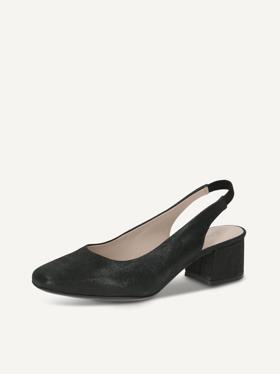 Caprice, Leather sling pumps - black BLACK METALLIC, image 1 of 5