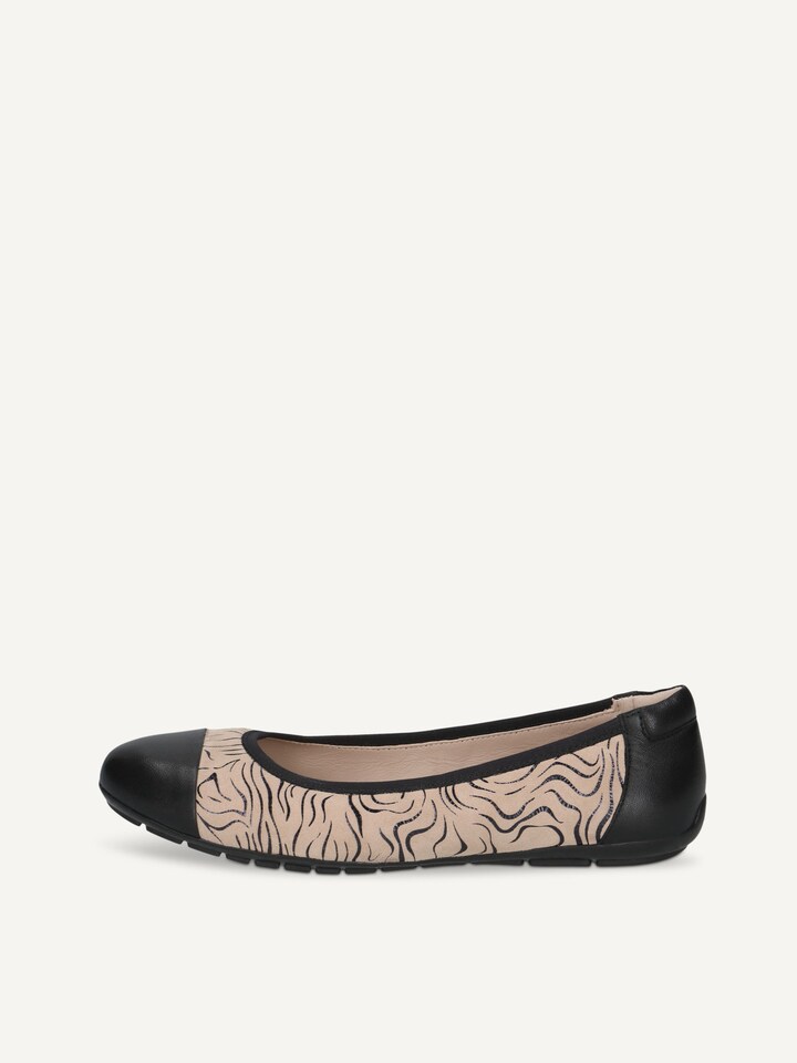 Caprice, Ballerine en cuir - noir BLACK COMB