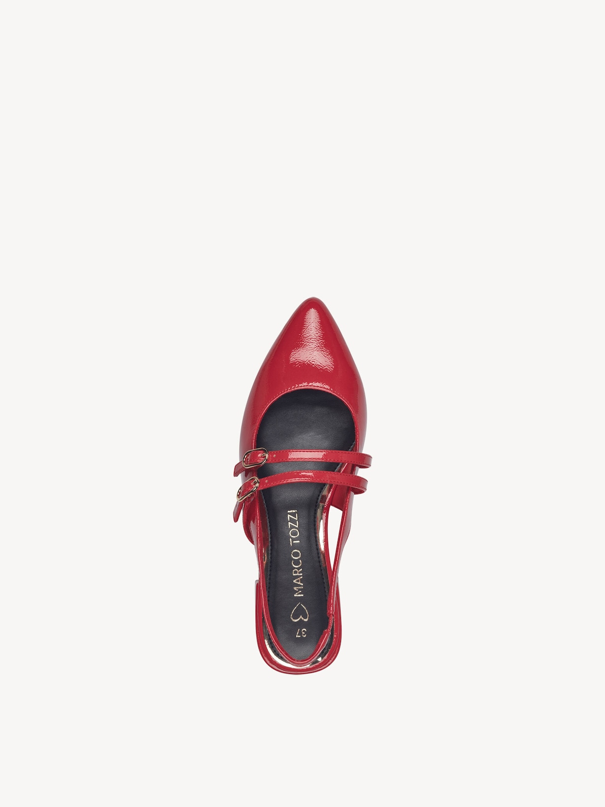Marco Tozzi, Slingpumps - rød RED PATENT, billede 5 af 6