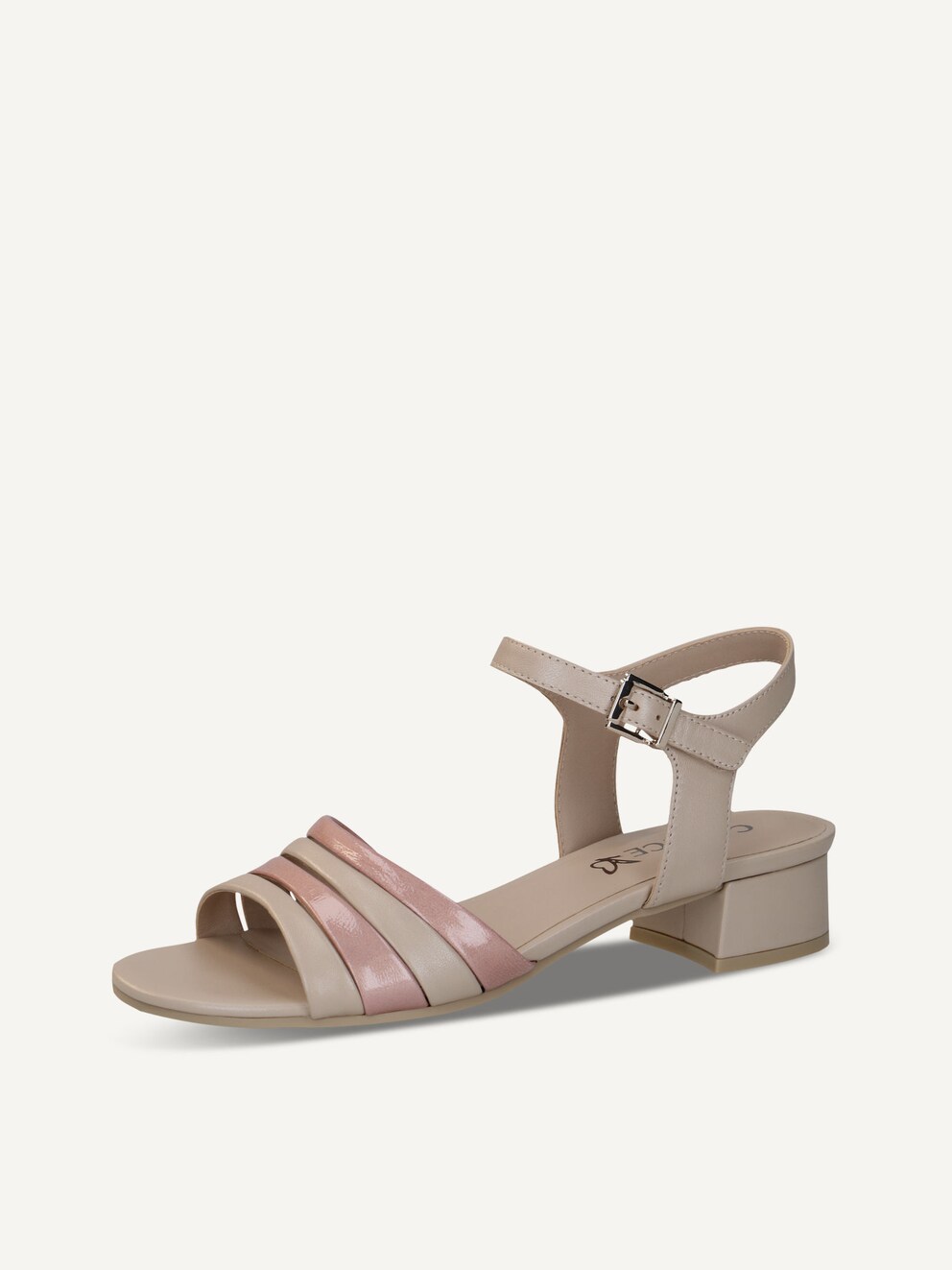 Caprice, Leather Heeled sandal - beige BEIGE/PINK, image 1 of 6