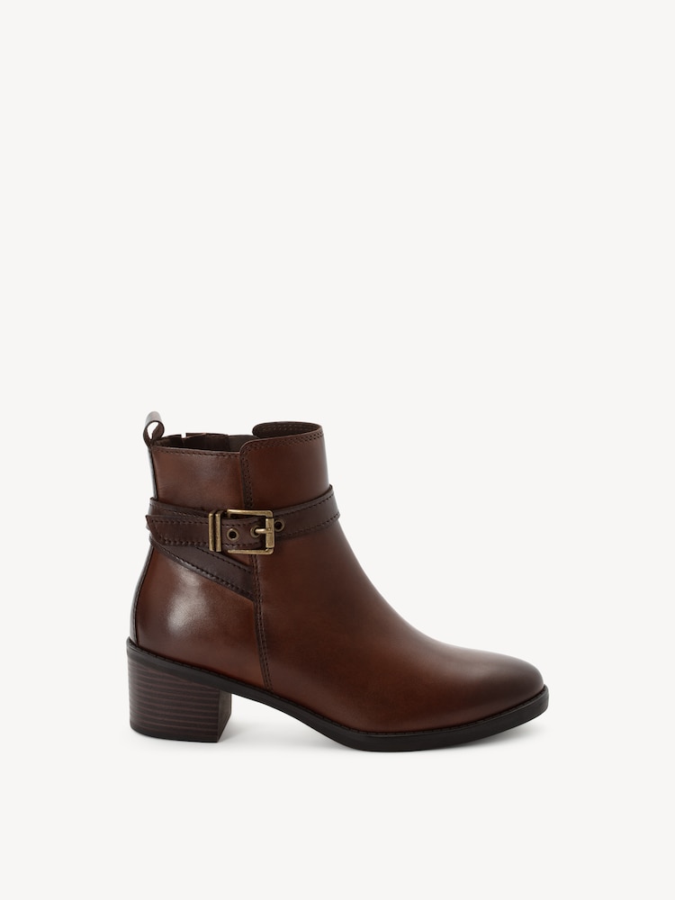 Marco Tozzi, Leren Enkellaarsje - bruin CHESTNUT COMB, afbeelding 3 van 7