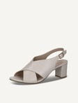 Not selected, Caprice, Leather Heeled sandal - beige CREAM PERLATO