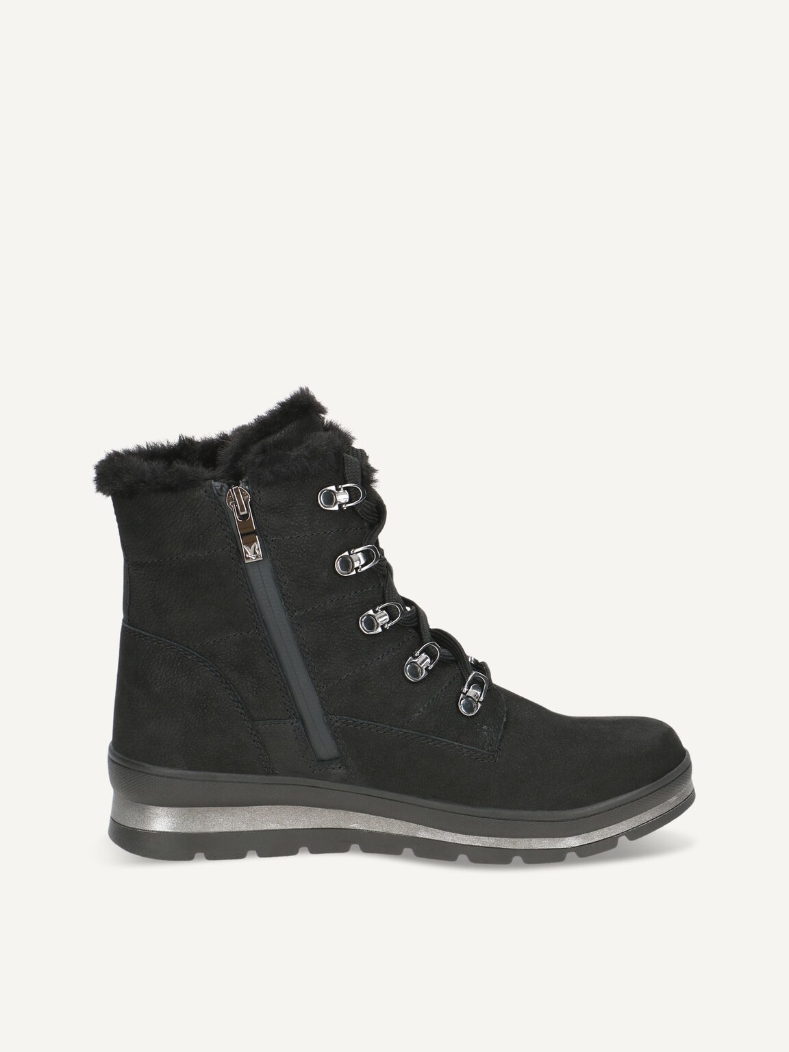 Caprice, Bootie - black warm lining BLACK NUBUC, image 3 of 5