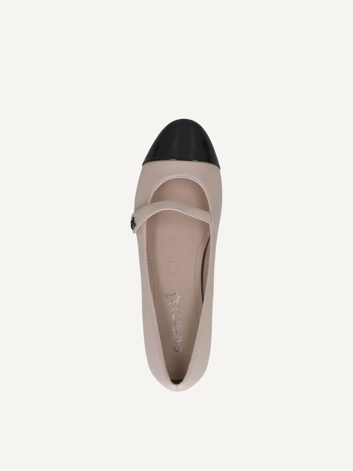 Caprice, Leather Ballerina - beige BEIGE/BLACK, image 5 of 5