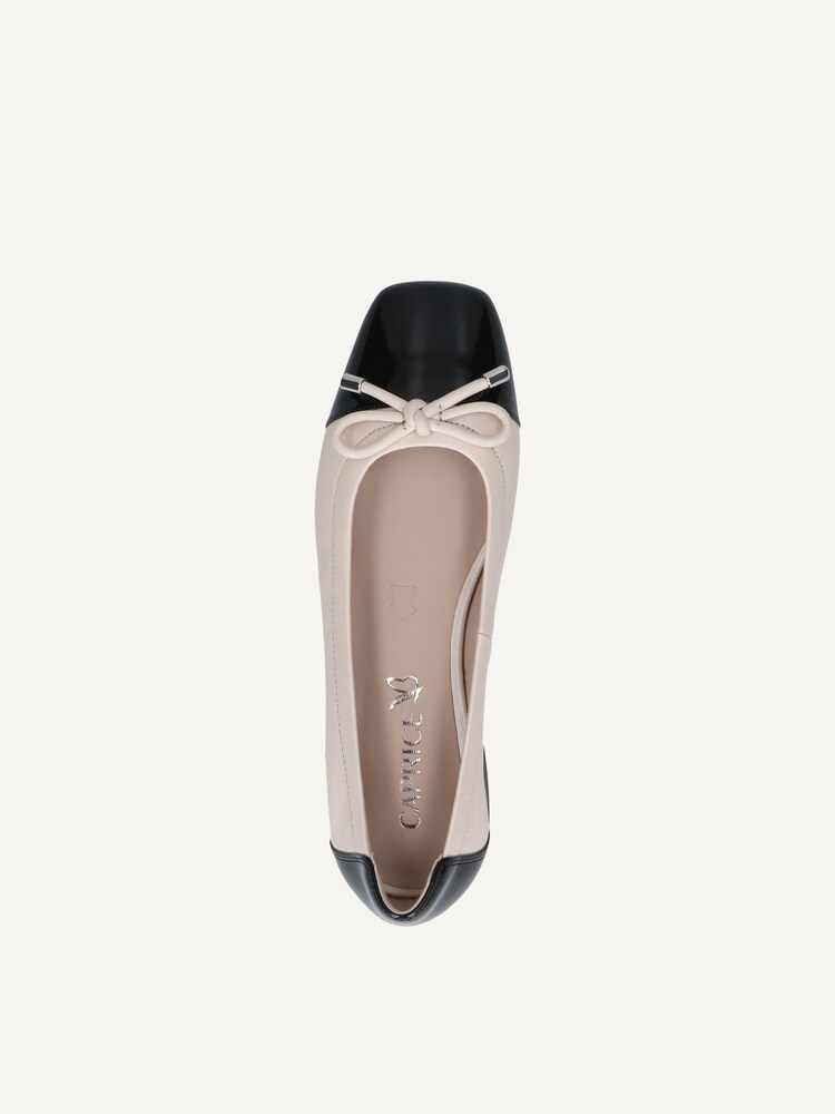 Caprice, Leather Ballerina - metallic CREAM COMB, image 6 of 6