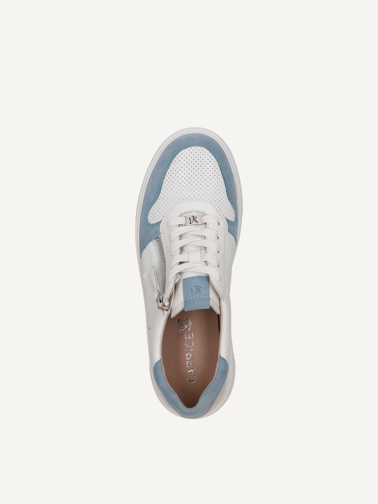 Caprice, Basket en cuir - bleu JEANS/WHITE, image 4 sur 5