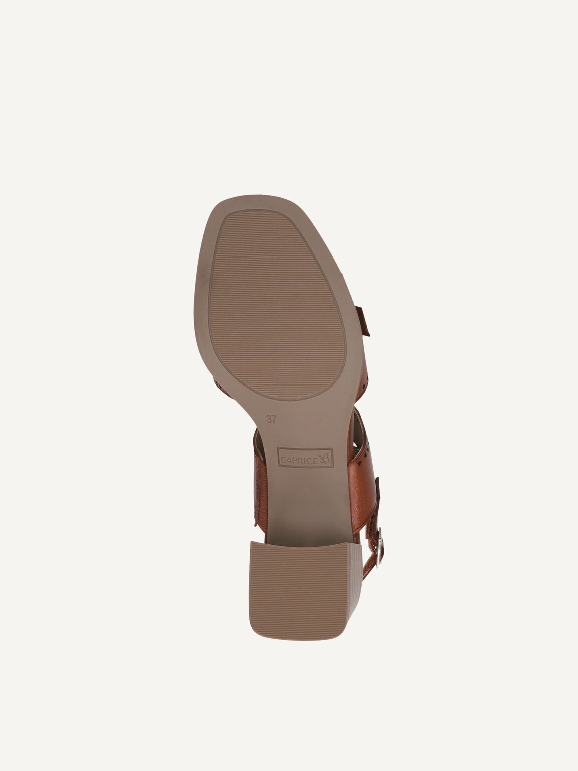 Caprice, Leather Heeled sandal - brown COGNAC NAPPA, image 5 of 6