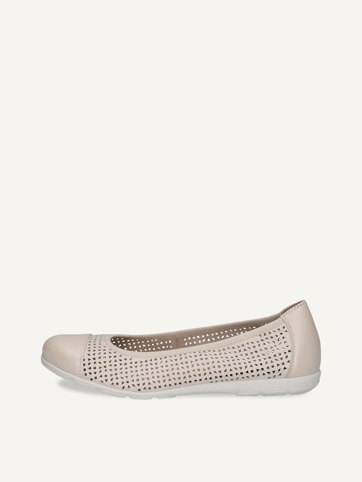 Caprice, Leather Ballerina - beige CREAM PERLATO, image 3 of 6