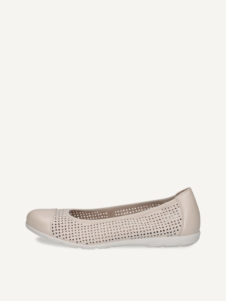 Caprice, Ballerine en cuir - beige CREAM PERLATO