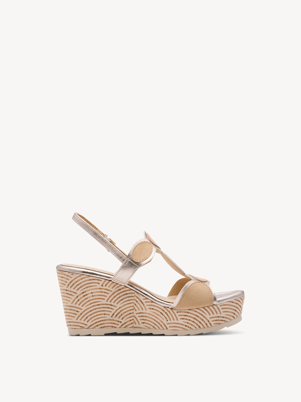 Marco Tozzi, Heeled sandal - metallic PLATINUM COMB, image 7 of 7