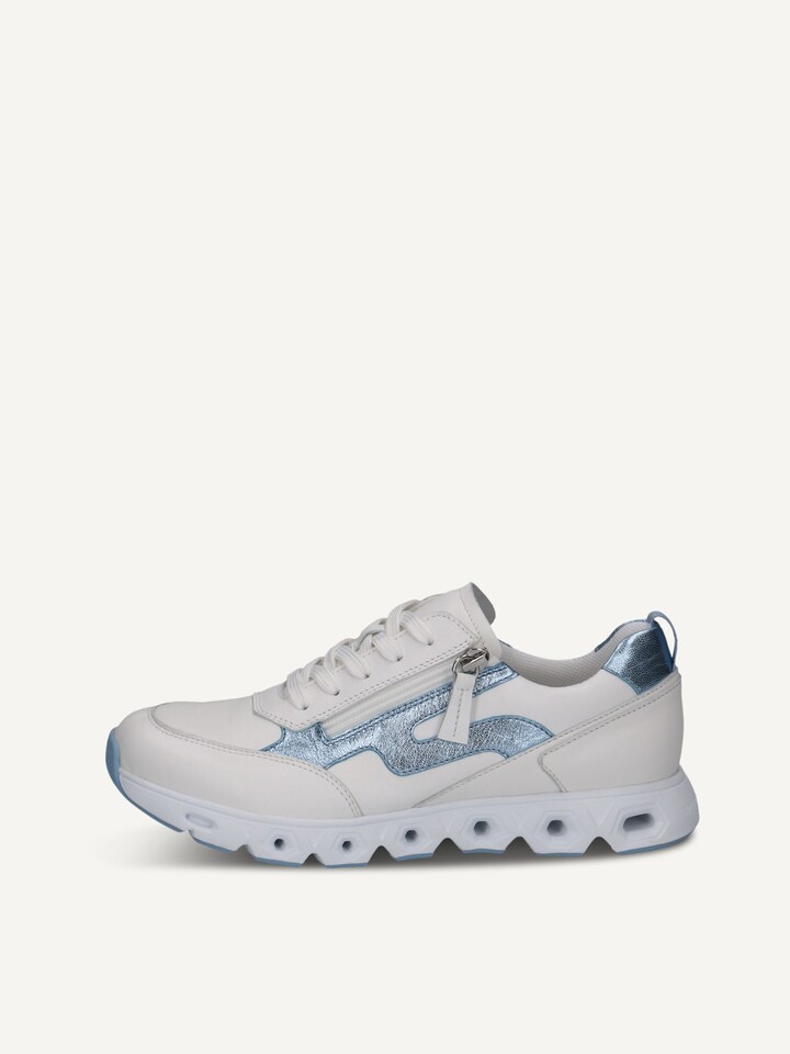 Caprice, Basket en cuir - blanc WHITE COMB