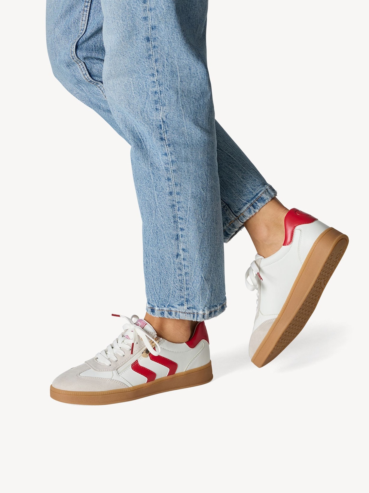 Marco Tozzi, Sneaker - weiß WHITE/RED, Bild 2 von 7