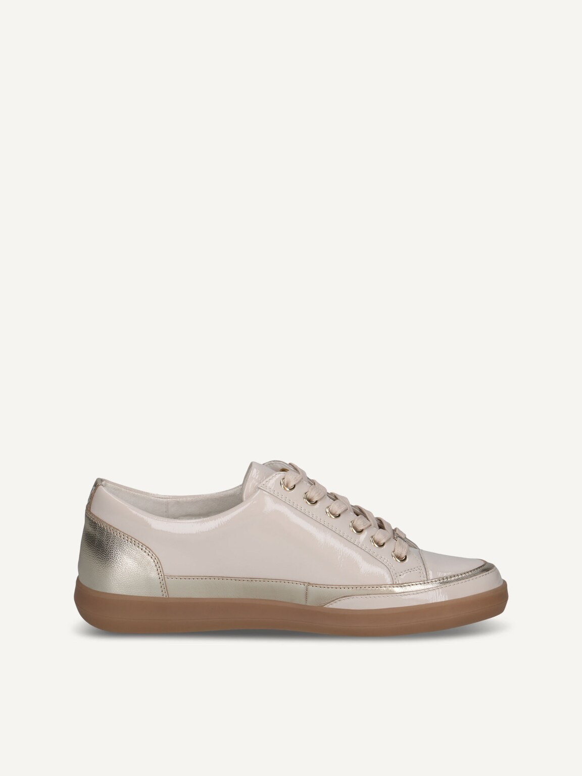 Caprice, Leather Sneaker - beige CREAM/GOLD, image 4 of 6