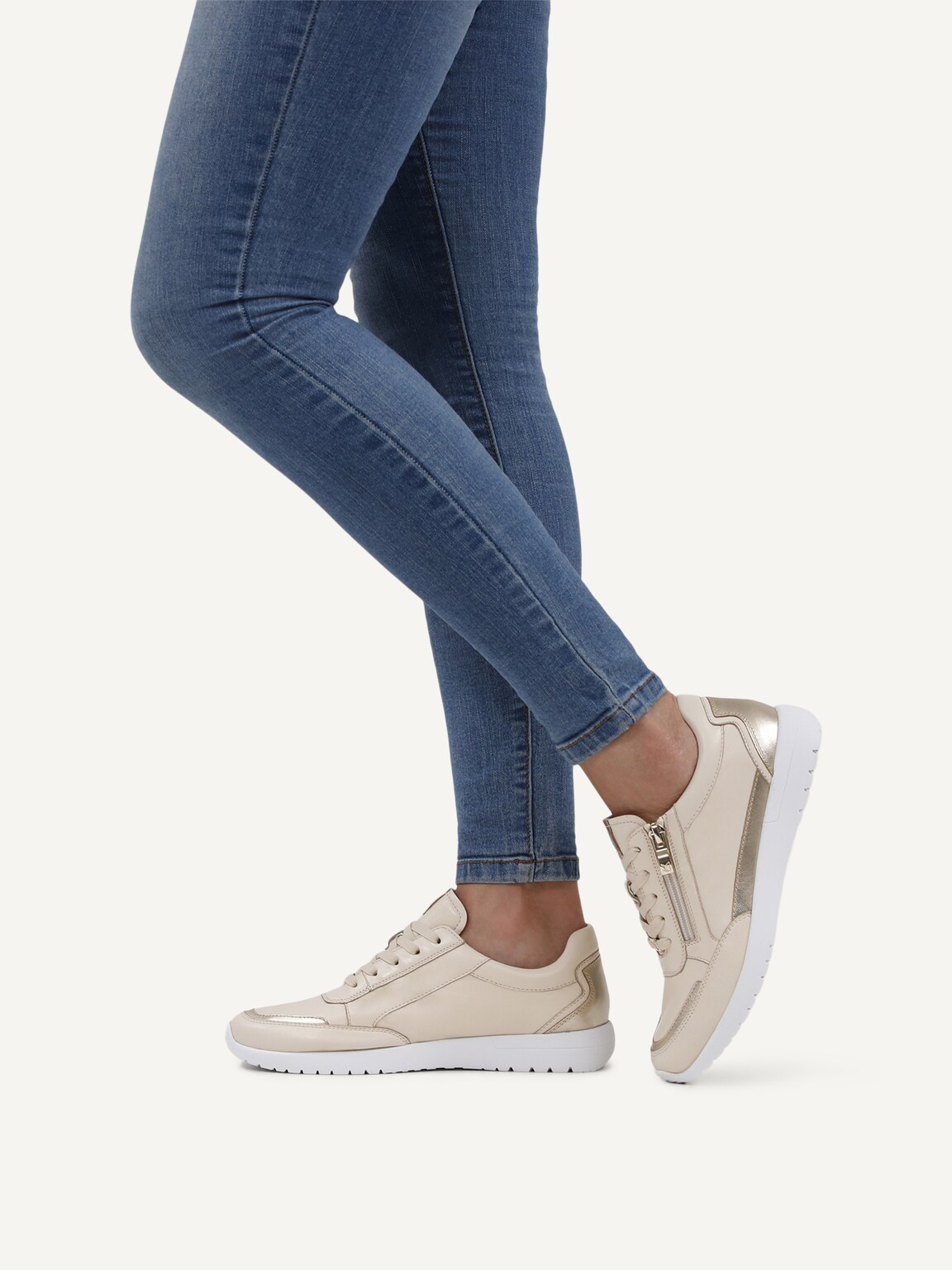 Caprice, Leather Low shoes - beige CREAM/GOLD, image 2 of 6