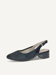 Not selected, Caprice, Leather sling pumps - blue NAVY PERLATO